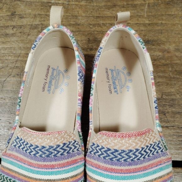 Skechers Sz 7.5 Loafers Shoes BOBS Flexpadrille Stripes Slip On VGC - Picture 4 of 9